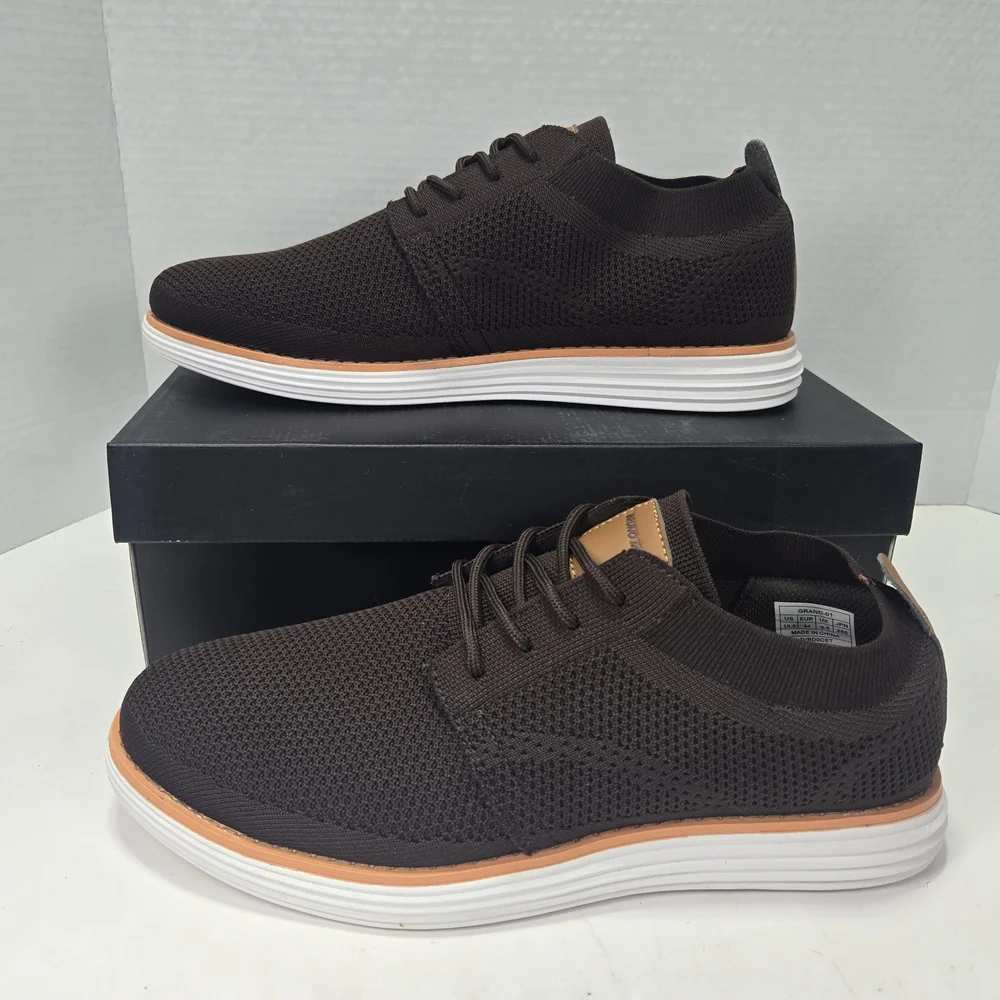 Bruno Marc Grand-01 Men's Dark Brown Ultra Light Mesh Oxfords Size 10.5 10 1/2